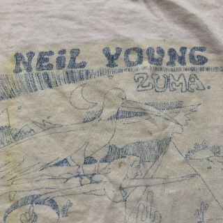 RARE VINTAGE NEIL YOUNG T - shirt XL Zuma Crazy Horse Music Tour Wow 5