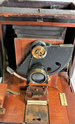 Rare 1890 ' s Kodak No 4 folding box camera Eastman Company Sector plate shutter 2