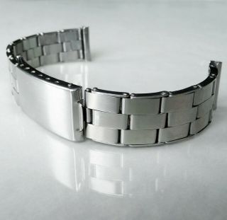 Vintage Clewco Riveted Expanding Stainless Steel Bracelet For Rolex Bubble Back