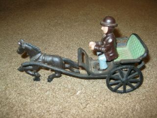 Cast Iron Toy Horse And Carriage