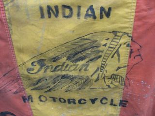 Vintage Indian Chief Race Rally Banner Start Flag Scout Motocross TT Hillclimb 2