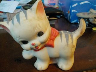 Small Vintage Sun Rubber Cat,  Kitten Squeak,  Squeaker Toy,  Ruth E Newton,