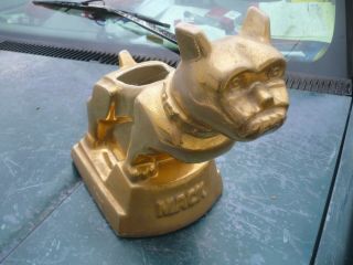 Vintage Large Mack Truck Hood Ornament Bulldog Ceramic Planter