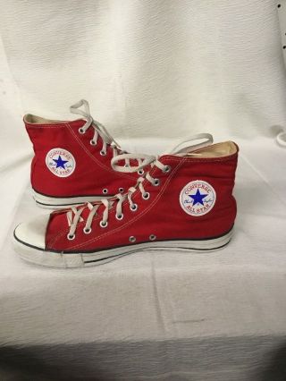 Vintage Converse All Star,  Made In Usa,  Red,  Size 11