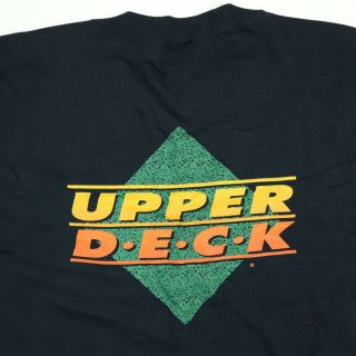 Vtg 90s Upper Deck Baseball Card T - Shirt Large Deadstock Usa Made Nos Nwot Black