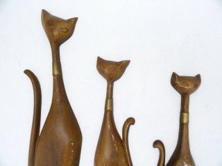 Vintage Mid Century Modern Sexton Siamese Cats Metal Wall Hanging 19.  5 