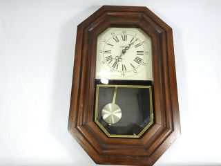 Vintage Howard Miller Barwick Chiming Wall Clock 21 " Tall M10m