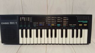 Vintage Casio Sk - 1 Sampling Keyboard Piano Synthesizer / Sounds Great