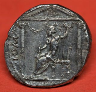 EXTREMELY RARE SILVER DENARIUS,  CIVIL WARS: PRO - VITELLIAN FORCES IN GAUL,  AD 69 5