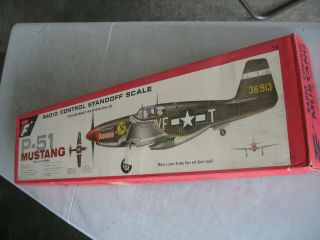 Vintage Top Flight Radio Control Kit Rc - 16 - Build P - 51a Thru D Stand Off Scale