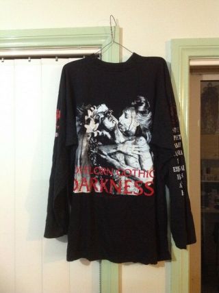 RARE 1996 Cradle Of Filth ' Black Goddess ' Long sleeve T Shirt 2