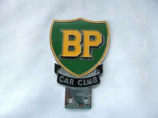 Vintage British Petroleum Bp Chrome Car Club Car Badge - Birmingham Medal Co.
