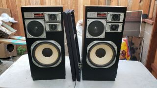 Set Of 2 Vintage Kenwood Jl - 840w 4 - Way Speakers Refoamed And Sound Great M/usa