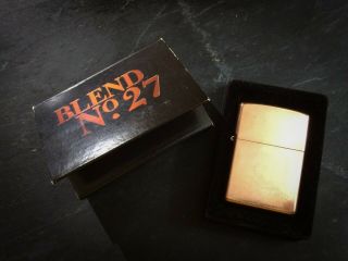 Zippo Solid Copper Lighter D03 Vintage W/ Marlboro 27 Promo