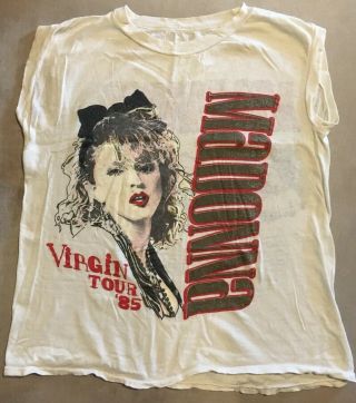 Vintage Madonna Virgin Tour 1985 Shirt Rare 80s Pop Music