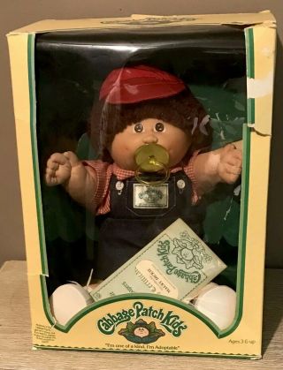 Vintage 1983 Cabbage Patch Kids Boy Pacifier Doll Maury Dickey