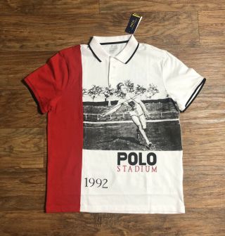 Polo Ralph Lauren Javelin Stadium 92 Polo Shirt Vintage P Wing 92 Graphic Large