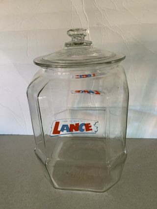 Vintage Lance 8 Sided Candy Jar
