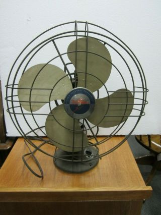 Large 22 " Vintage Victron Early Industrial Electric Fan Model Ft1605 - 3 Speeds