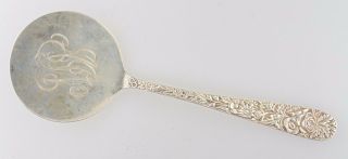 S.  Kirk & And Son Co.  Sterling Silver Repousse Tomato Server Monogrammed