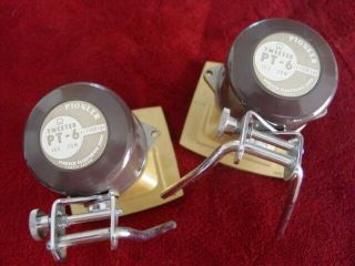 Vintage PIONEER PT - 6 Tweeter Horn Speaker Pair with Chromed Wire Stands - 5