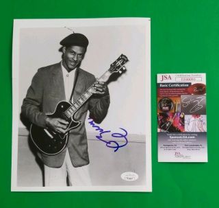 Chuck Berry Signed Vintage 8 " X10 " Photo Certified Authentic With Jsa
