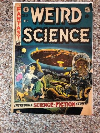 Weird Science 16 Vintage Pre Code Sci Fi Ec Comic Book Ufo Alien Cover