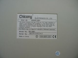 Vintage Chicony 5981 XT 5 pin din connection open box monterey switches E8HKB 4