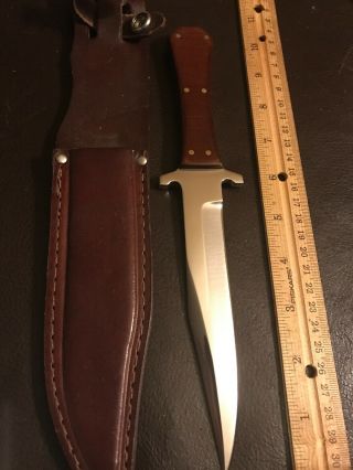 Vintage Custom 1981 Integral Fighting Knife By Victor Anselmo Micarta Handles
