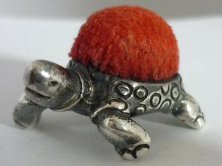 Stunning Vintage Sterling Silver Tortoise Pin Cushion By Ari D Norman