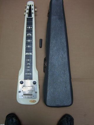 Vintage Supro Lap Steel Guitar 6 String With Case And Slide Bar