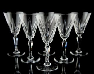Saint Louis Stl9 Water Goblet Glasses Set 6 Vintage Cut Crystal St.  Louis France