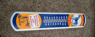 Large Vintage Dr Barkers Horse Liniment Thermometer