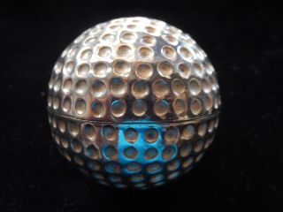 Vintage Sterling Silver Novelty Actual Size Capsule Golf Ball Tn Mexico 59.  5 G