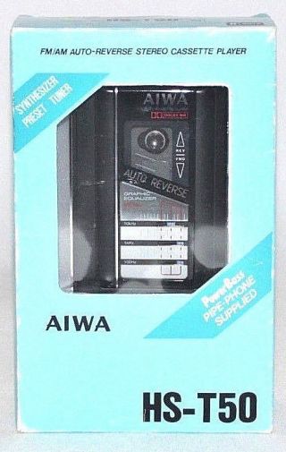 Vintage Walkman Aiwa Portable Cassette Tape Player Am Fm Tuner Hs - T50