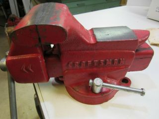 Vintage Craftsman No.  506.  51801 3.  5 " Bench Vice Swivel Anvil Pipe Made In Usa
