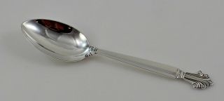 Georg Jensen Acanthus Sterling Silver Oval Soup Dessert Spoon - 6 7/8 " - No Mono