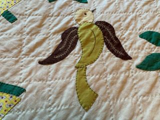 RARE 2 Vintage Hand Quilted,  Appliqued QUILTS 80 