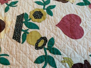 RARE 2 Vintage Hand Quilted,  Appliqued QUILTS 80 
