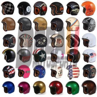 Torc T50 Open Face 3/4 Motorcycle Helmet Dot Cafe Racer Retro Vintage