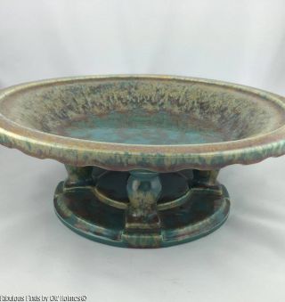 Vintage Art Deco Villeroy & Boch LUXEMBOURG Art Pottery Glazed Centerpiece Bowl 12