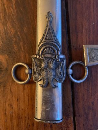Vintage Masonic Knights Templar Ceremonial Sword W/scabbard 2