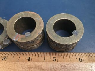 SET OF FOUR VINTAGE F.  K.  RUSSELL LEATHER EMBOSSING ROLLER DIES PAT.  1902 4