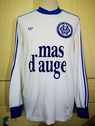 Olympique Marseille France​ 1979 1980 Soccer Jersey Football Shirt L Vintage​