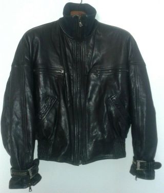 Collector´s Dream Rare Gianni Versace Black Leather/biker Bomber Jacket L