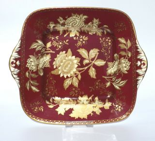 Vintage Wedgwood Porcelain - Ruby Tonquin Pattern Cake Plate - Lovely