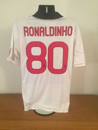 Ac Milan Away Shirt 2010/11 Ronaldinho 80 Large Vintage Rare
