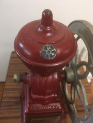 Antique Cast Iron Coffee Mill Grinder MFJ Patentado Spain Excel Cond 8