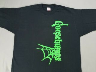 Vtg 90s Goosebumps Fotl T Shirt Xl Black Double Sided Single Stitch Rare