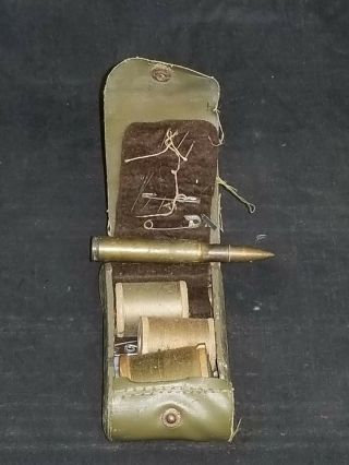 Rare Wwii Us Army Metal Sided Sewing Kit